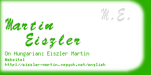 martin eiszler business card